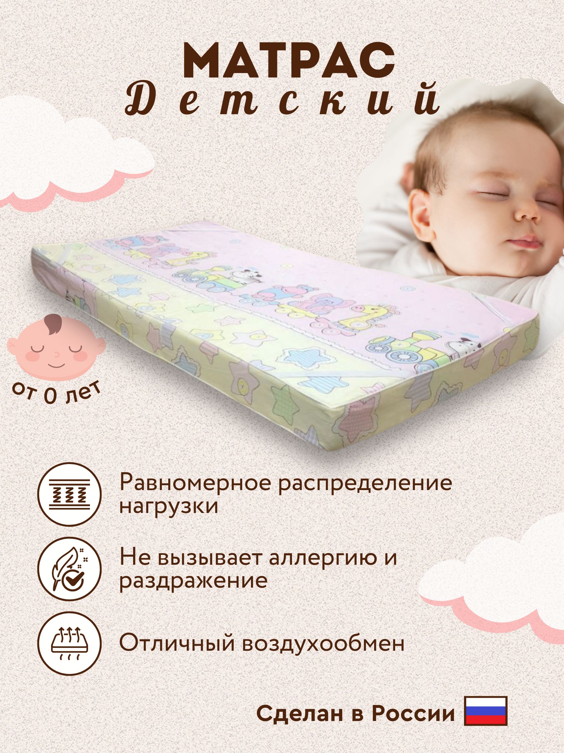 Матрас детский happy kids