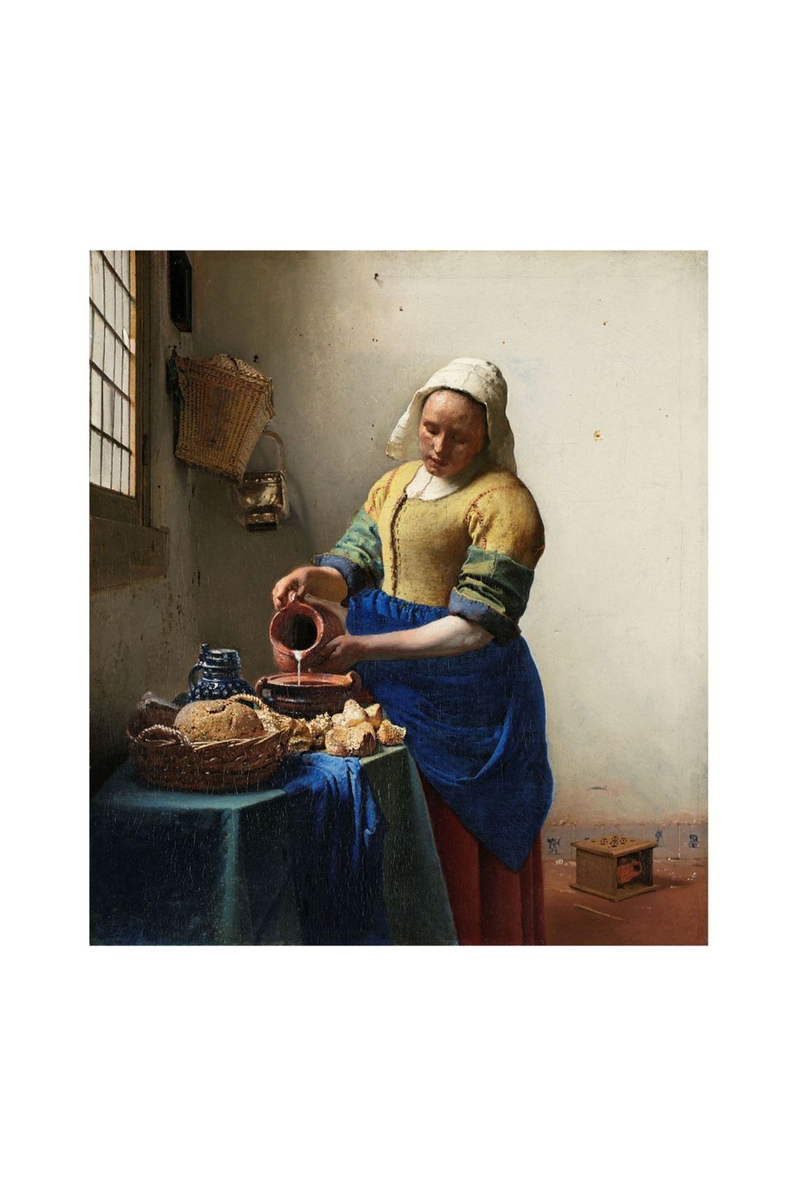 Женщина с кувшином вермеер. Вермеер картина женщина с крынкой молока.