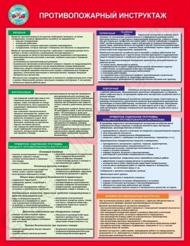 Плакат информационный по пожарной безопасности