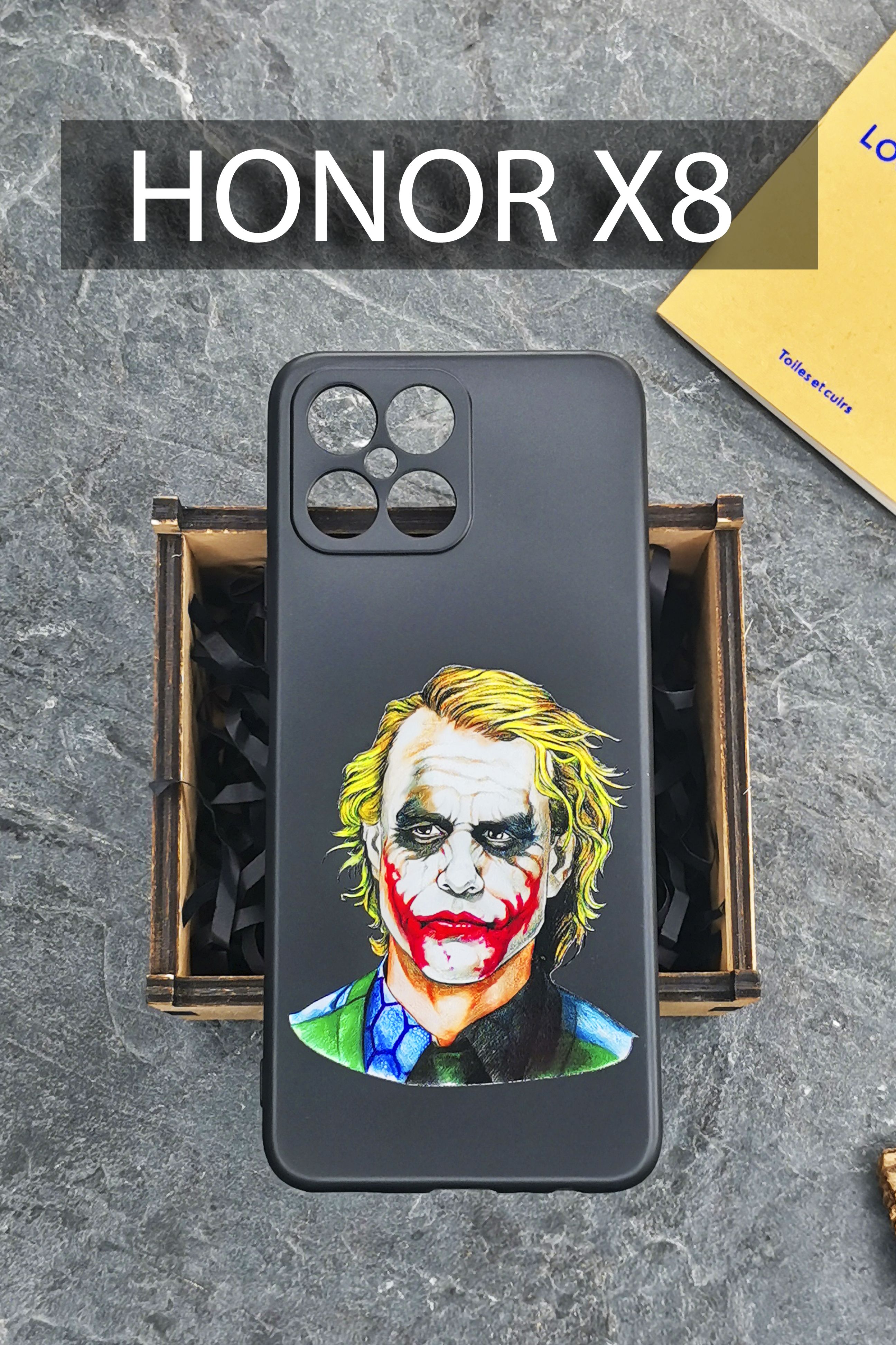 Силиконовый чехол Джокер для Honor X8 / на Хонор Х8 черный