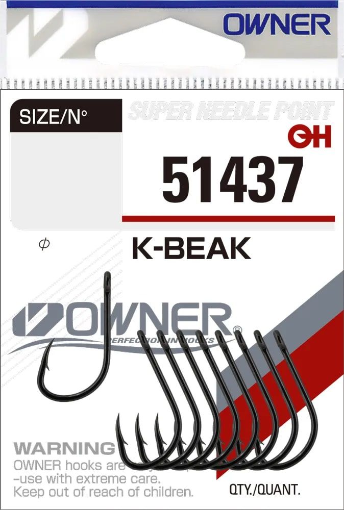 Крючки Owner 51437 № 1/0 (6шт) K-Beak - купить с доставкой по выгодным  ценам в интернет-магазине OZON (743454893)