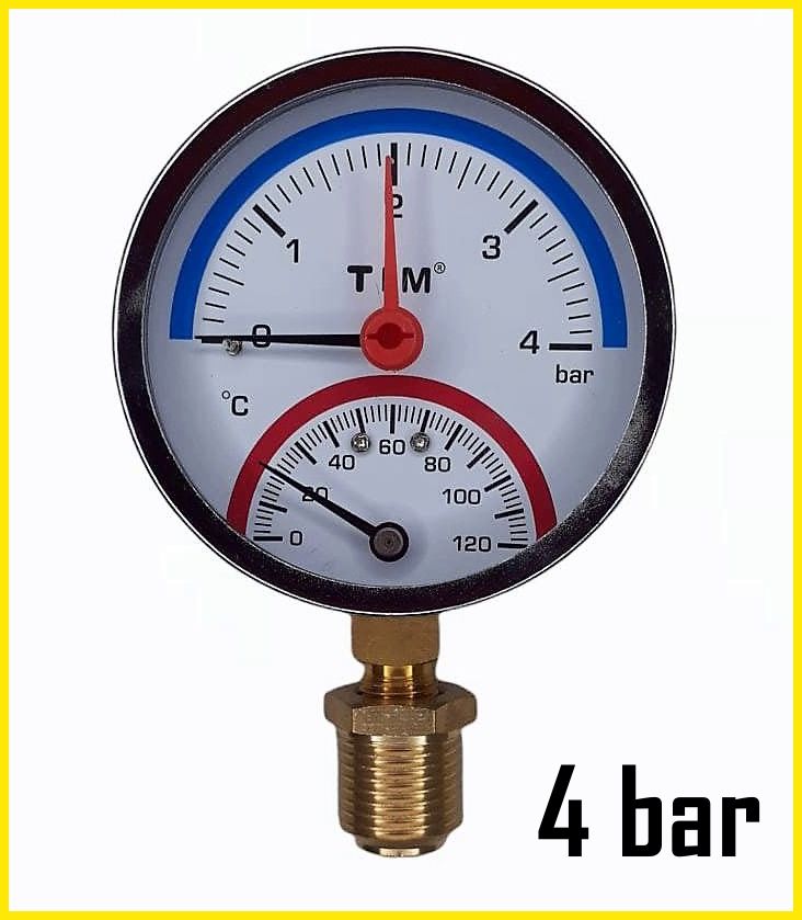 Термоманометррадиальногоподключения1/2"-4барTIM