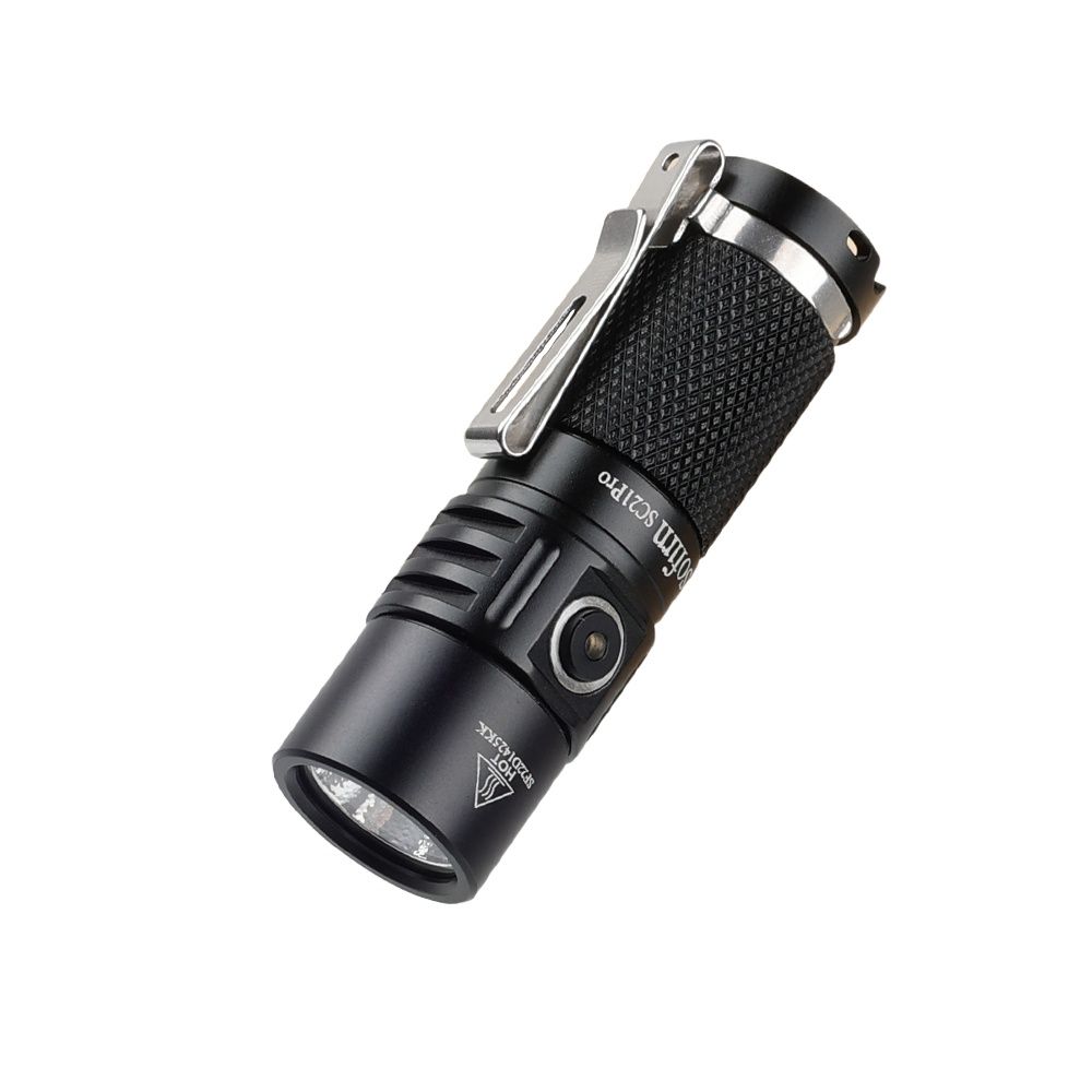 Фонарик sc21 pro anduril 1.0 mini 16340 мощный светодиодный usb c перезаряж...