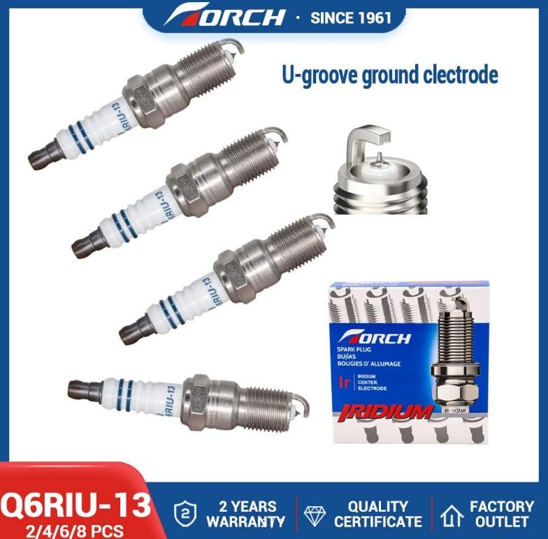 Свечизажиганияиридиевые,комплект4шт.TORCHIRIDIUM+UQ6RIU-13-FORDC-MAX,MONDEO,FOCUS/MAZDA3,MAZDA6,MPV/VOLVOS40,S80