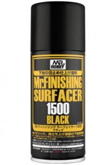 Gunze Sangyo Mr. Hobby Краска-грунтовка в баллончике Mr. Finishing Surfacer 1500 Black, 170 мл