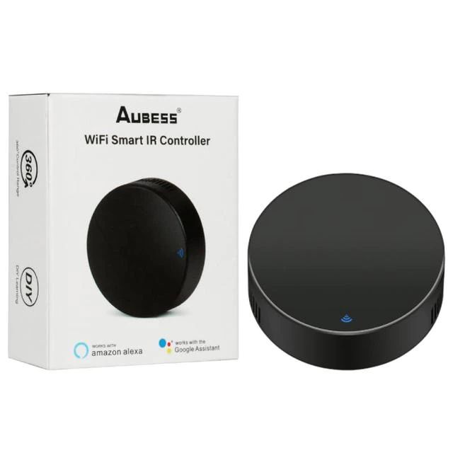 УмныйбеспроводнойпультдистанционногоуправленияWi-fi+ИК,чёрный,Aubess