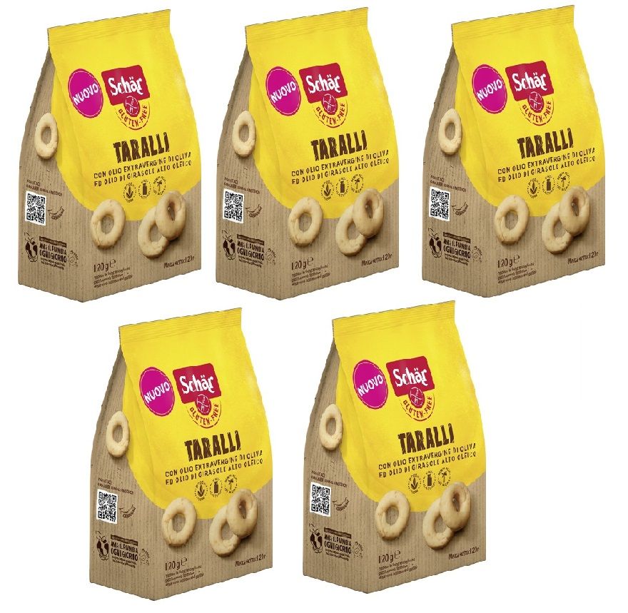 Сушки Schar - TARALLI, без глютена, 5 шт по 120 г