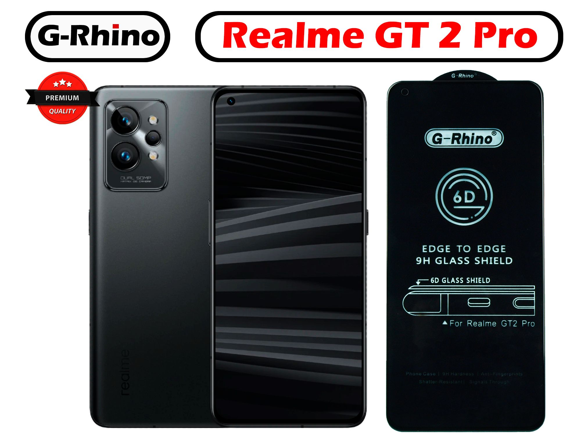 Защитное стекло G-Rhino для RealMe GT2 Pro , GT 2 Pro защита экрана и  телефона бронестекло с полной проклейкой полноэкранное олеофобное - купить  с доставкой по выгодным ценам в интернет-магазине OZON (849387972)