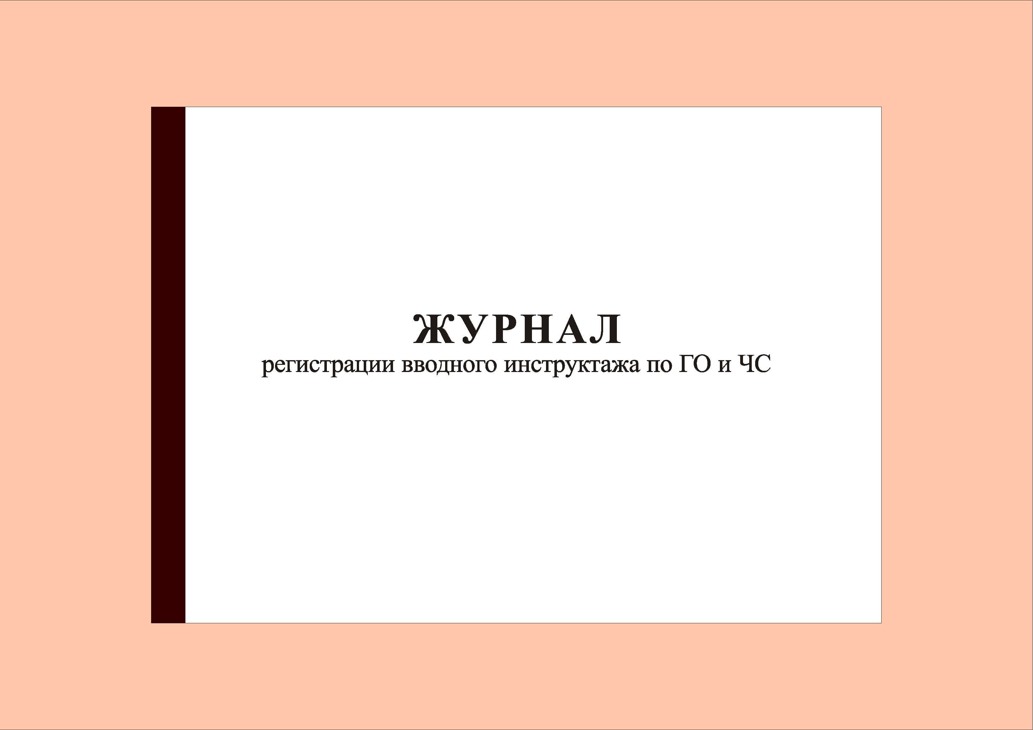 (40 стр.) Журнал регистрации вводного инструктажа по ГО и ЧС