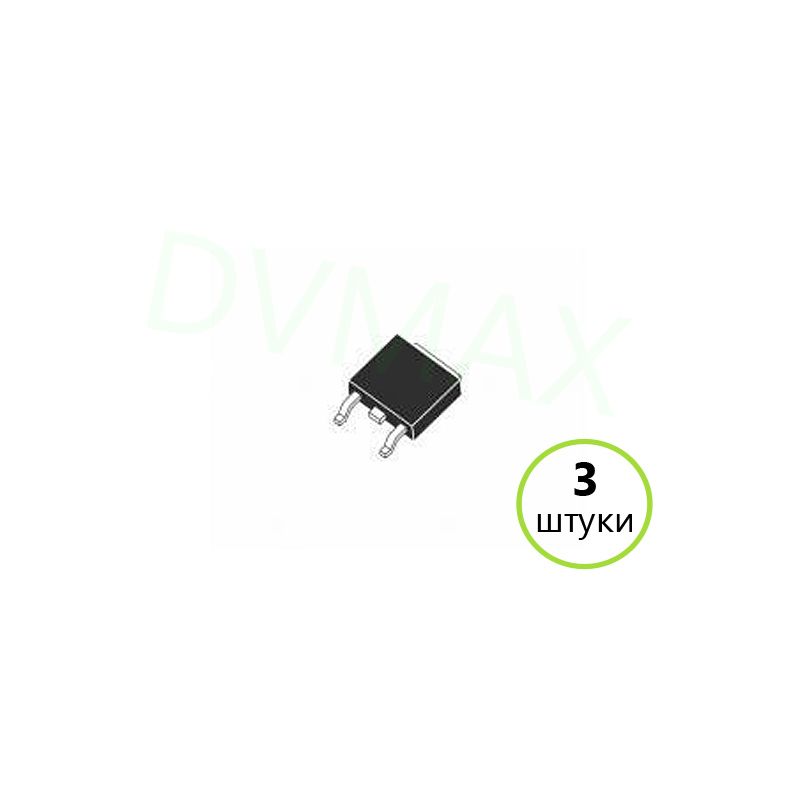 Транзистор, 3 шт, AOD2910 (маркировка D2910) - Power MOSFET, N-Channel, 100V, 31A, TO-252