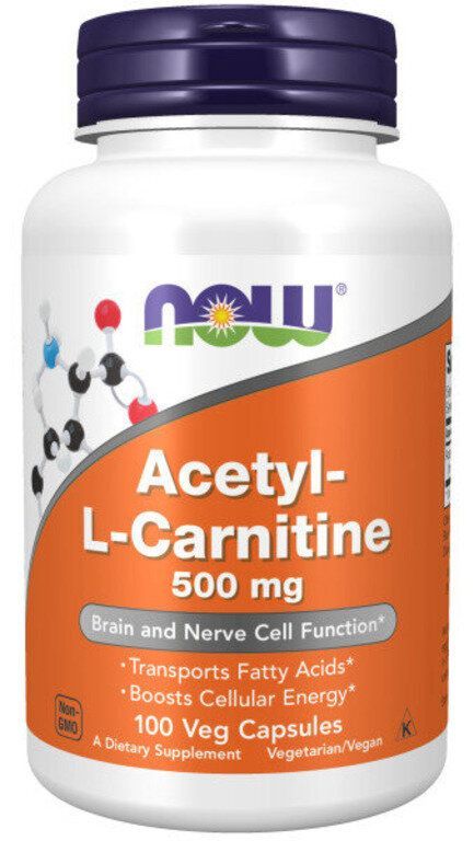 Ацетилэль-карнитинNOWAcetyl-L-Carnitine500mg(100капс)