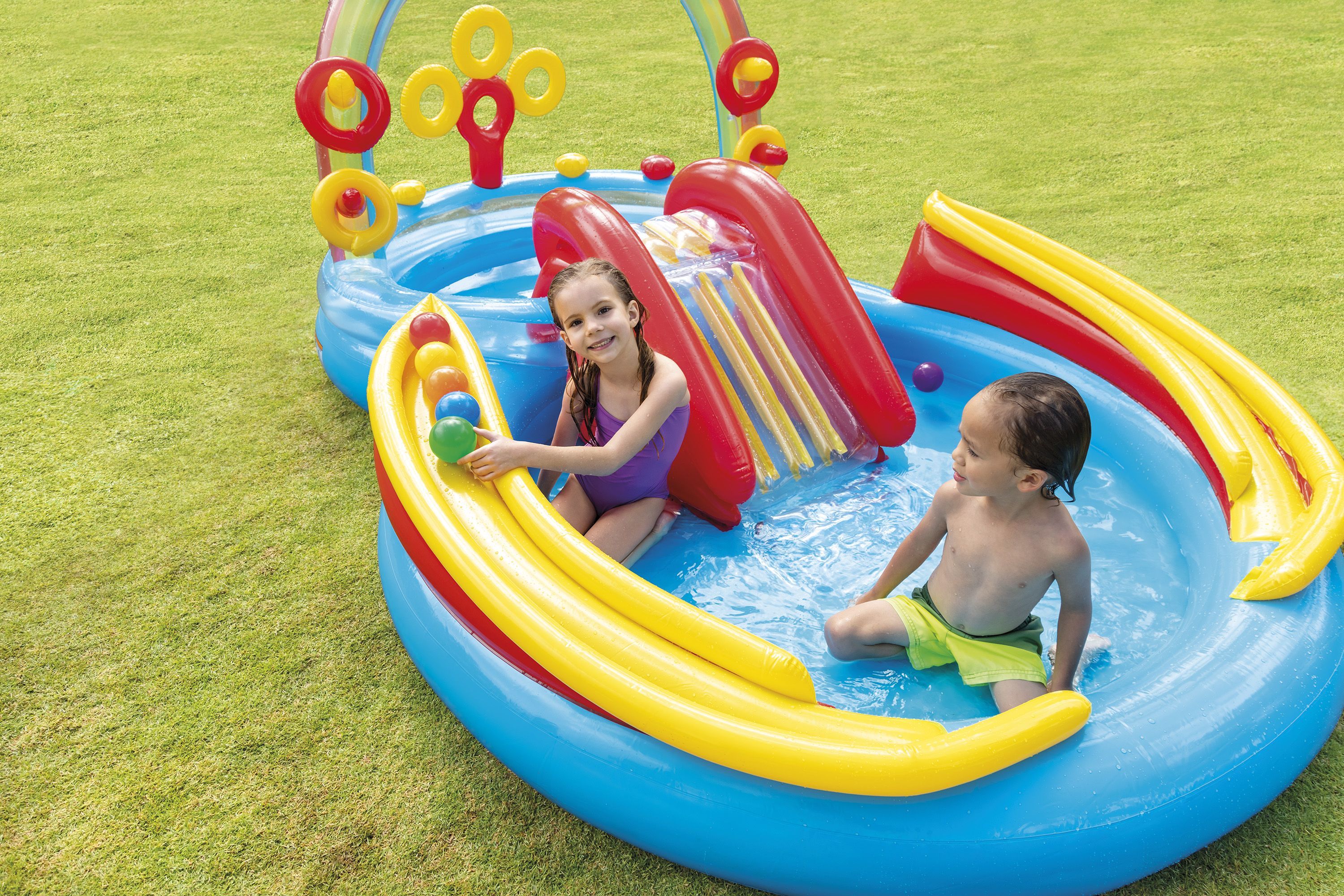 Intex rainbow deals ring pool