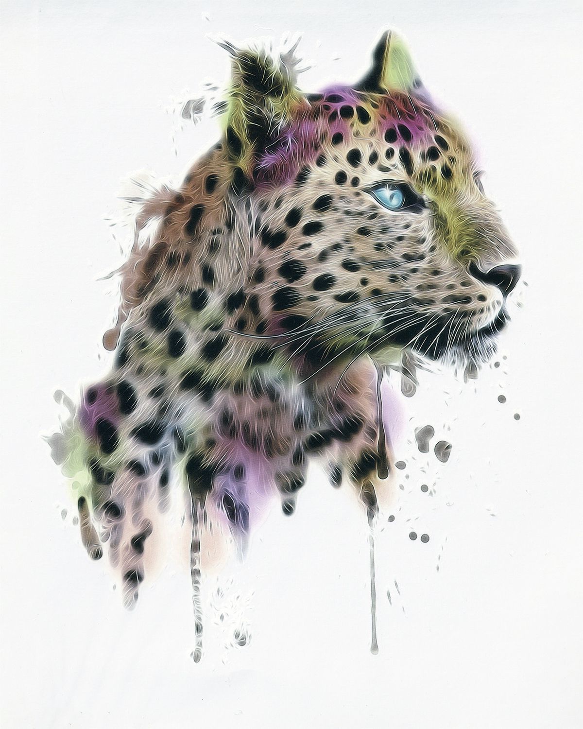 Купить тату-рукав шкура леопарда в Киеве - Реалистичная имитация тату Леопард