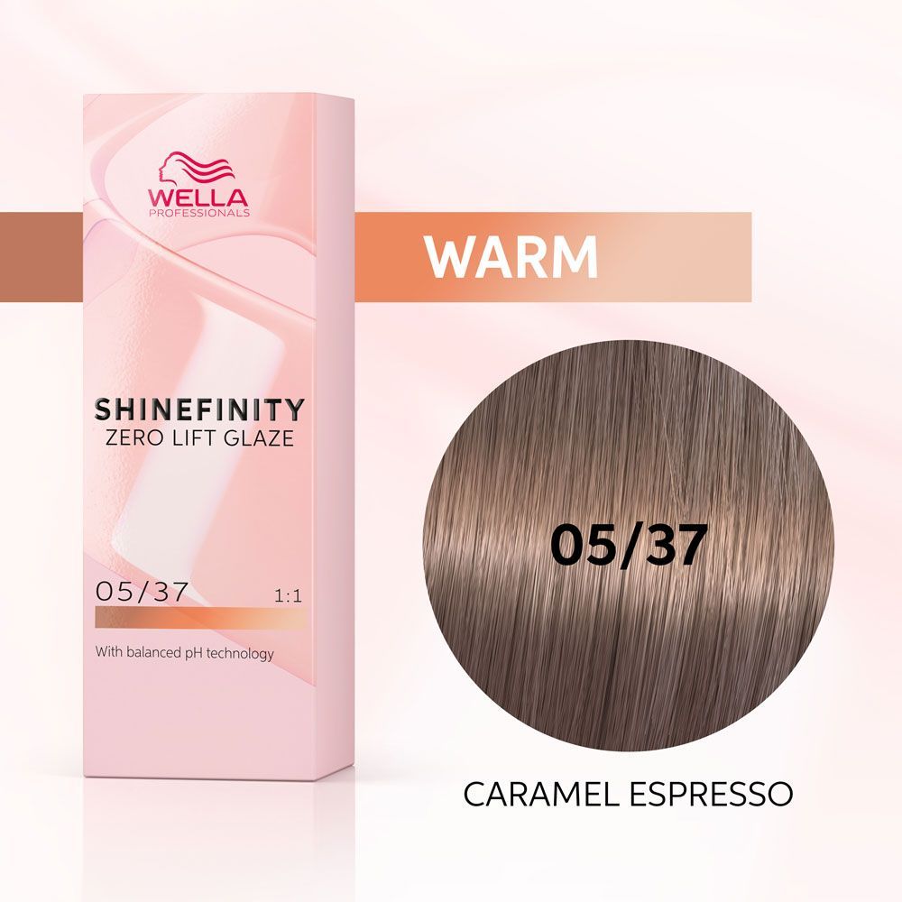 Wella Professionals Гель-крем краска для волос Shinefinity, 05/37  Карамельный Эспрессо, 60 мл - купить с доставкой по выгодным ценам в  интернет-магазине OZON (935959755)