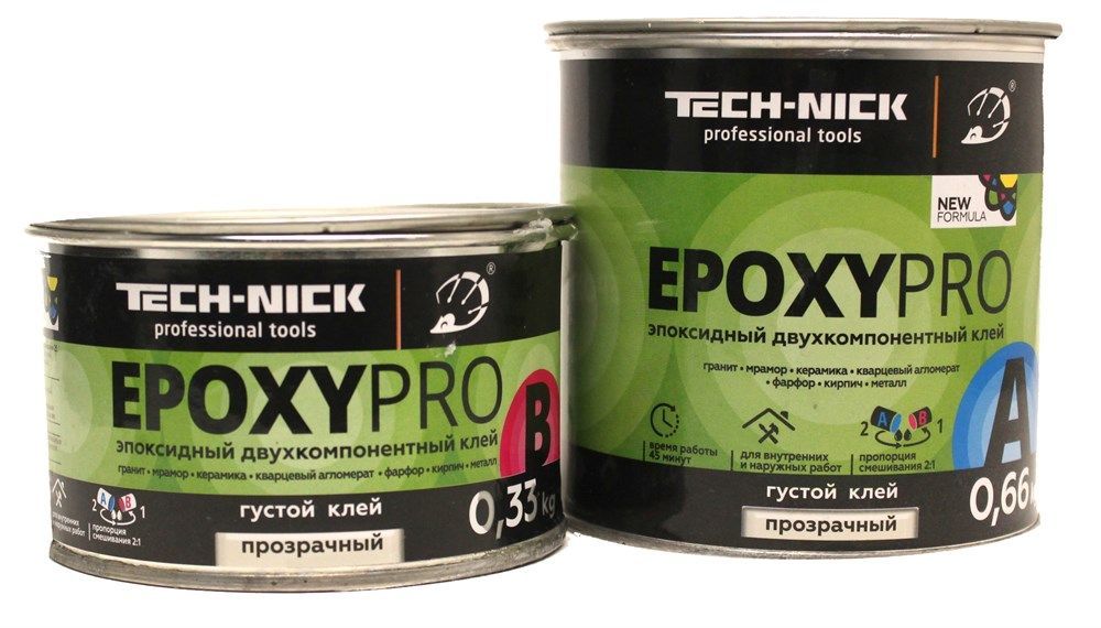 Клей эпоксидный EpoxyPro (прозрачный/густой) 0,66+0,33кг Tech-Nick