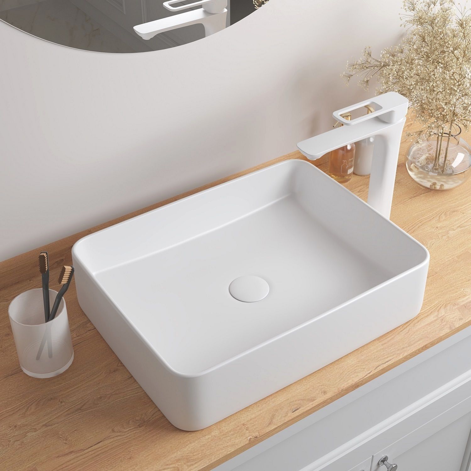 Фото товара на маркетплейсе ozon Накладная раковина белая матовая IDDIS, Slide,SLIWM02i27