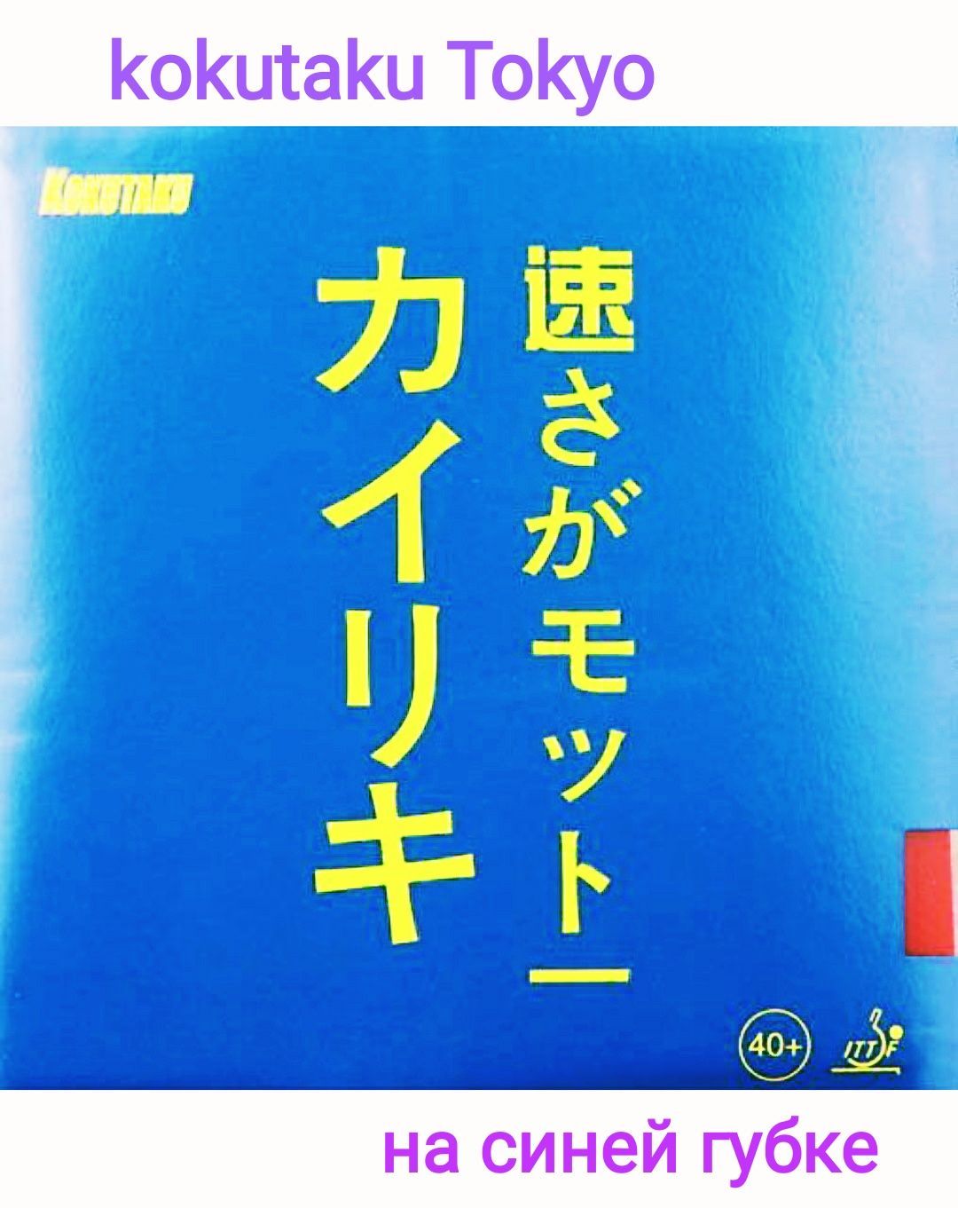 Накладки (2шт) KOKUTAKU Blutenkirsche Tokyo на синей губке на ракетки для настольного тенниса