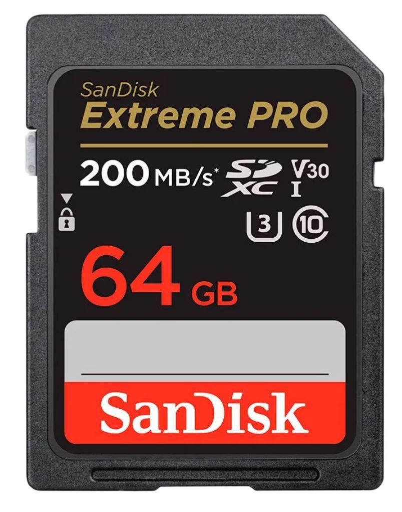 КартапамятиSanDiskExtremePRO64GB200MB/sClass10UHS-I(SDSDXXU-064G-GN4IN)