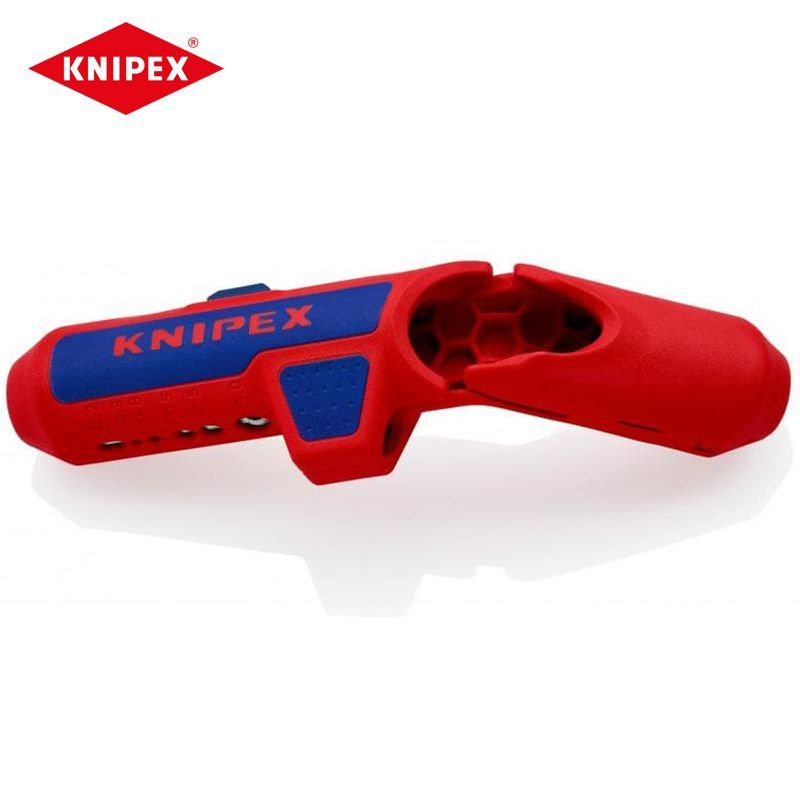 KNIPEX169501SBУниверсальныйинструментдлячисткипроводовErgostripметрическийразмерправаяверсия3IN1