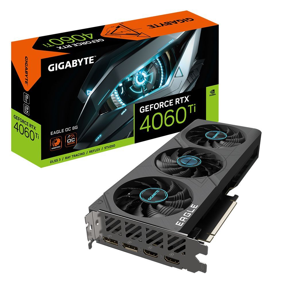 GigabyteВидеокартаGeForceRTX4060Ti8ГБ(EAGLEGV-N406TEAGLEOC-8GD)