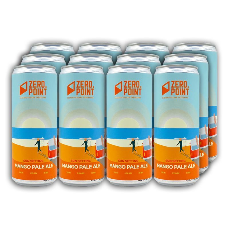 Безалкогольное пиво Zero Point "Sun Setting" Mango Pale Ale (12 шт х 0.33 л.)