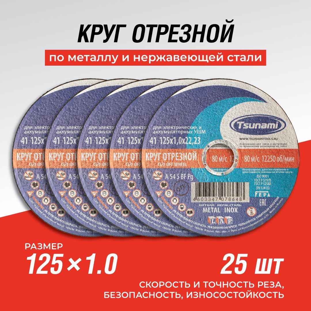 ЗИТАР Круг отрезной 125 x 1 x 22