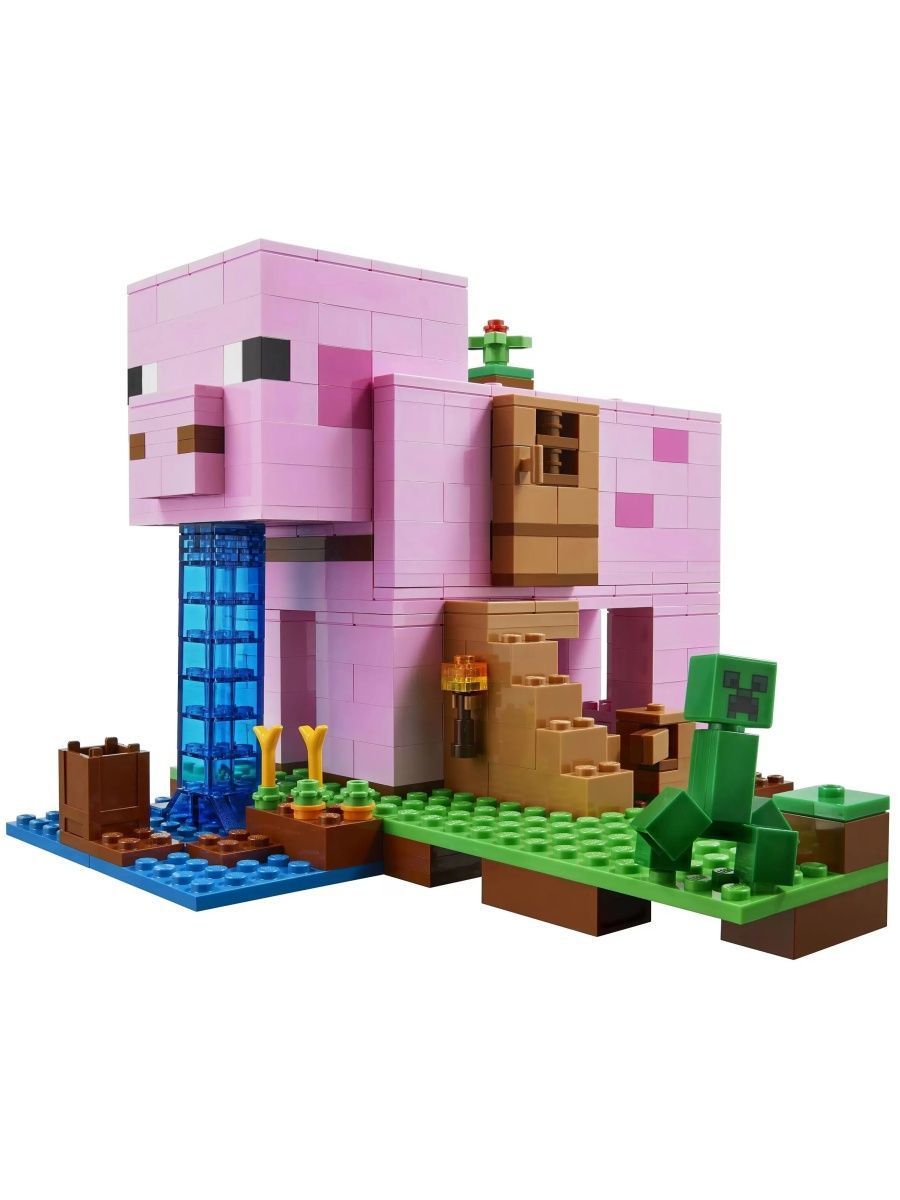 Конструктор пластиковый LEGO Minecraft Дом-свинья V29 490 деталей