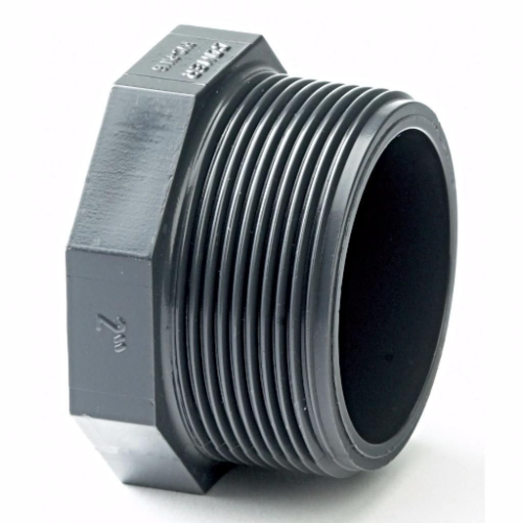 Заглушка 1 2 наружная резьба. Threaded Plug. Darhor 045 PVCU. Insert Parts into PP fitting.