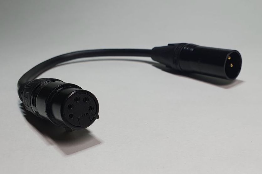 Кабель переходник XLR 3pin male - XLR 5pin female