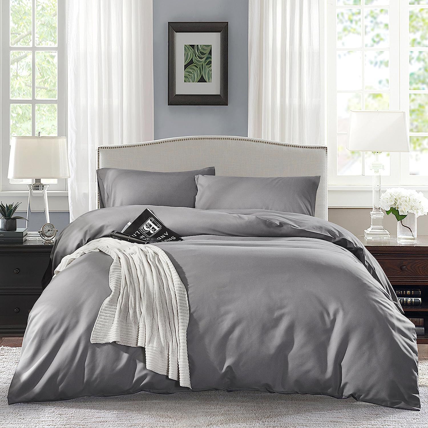 Постельное полуторка. Постельное белье Mency Luxury Bed Sheet Set. Постельное белье серое однотонное. Постельное белье цвет серый. Постельное белье полуторка.