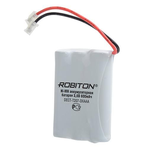 Аккумуляторная сборка Robiton T207 NiMh 3.6v 600mAh DECT-T207-3XAAA, 1шт.