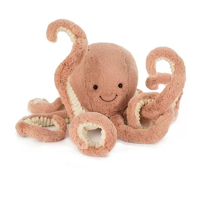 Оранжевый плюшевый осьминог 90см. Odell Octopus activity Toy Pink. Купить плюшевого осьминога в Москве.