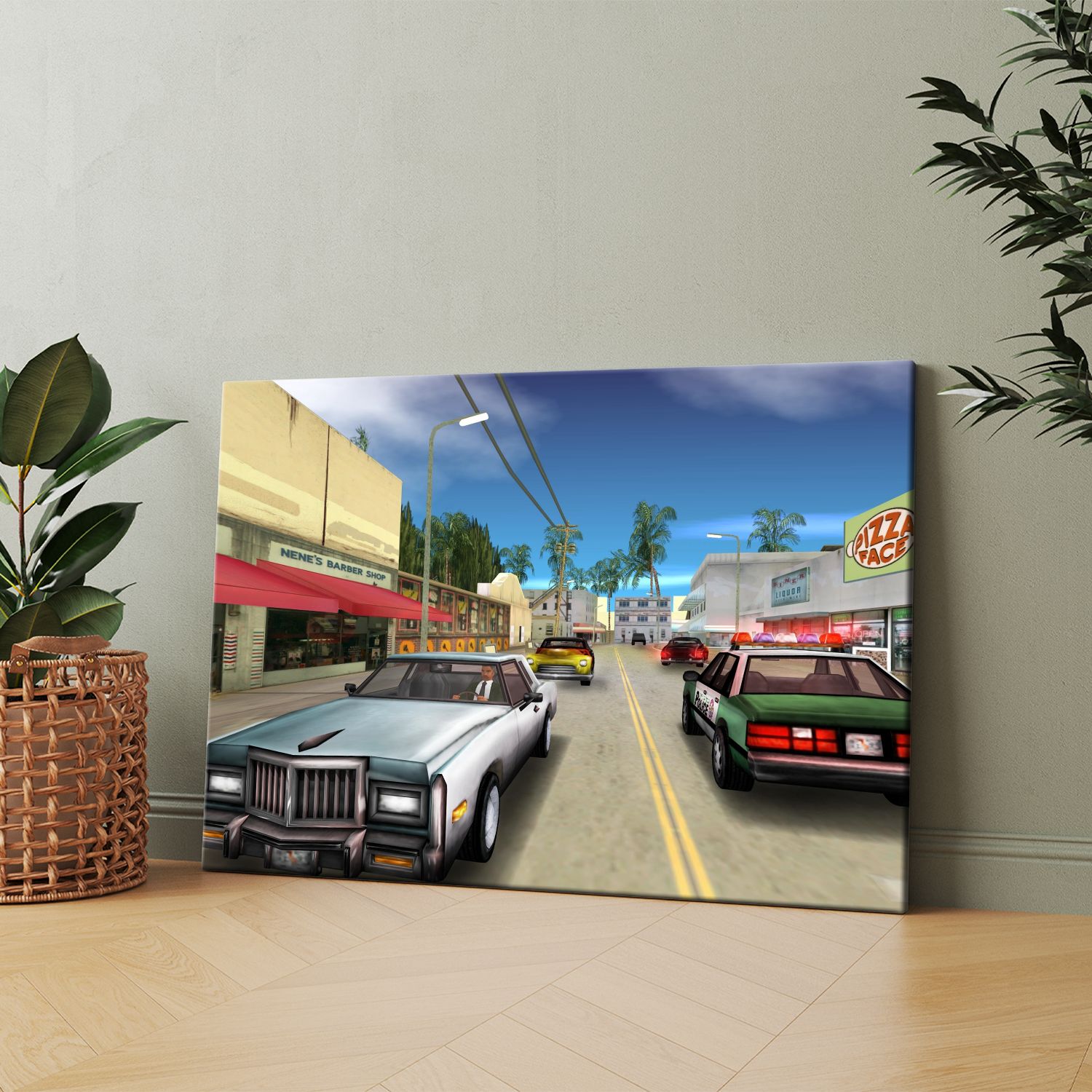 Картина на холсте (Grand Theft Auto Vice City III) 40x60 см. Интерьерная,  на стену. - купить по низкой цене в интернет-магазине OZON (1104993795)