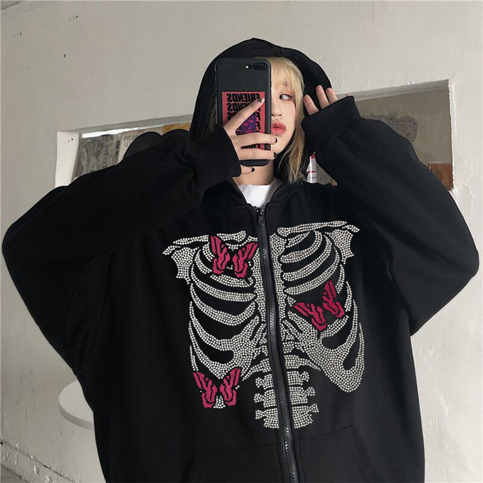 Skeleton hoodie rust фото 114