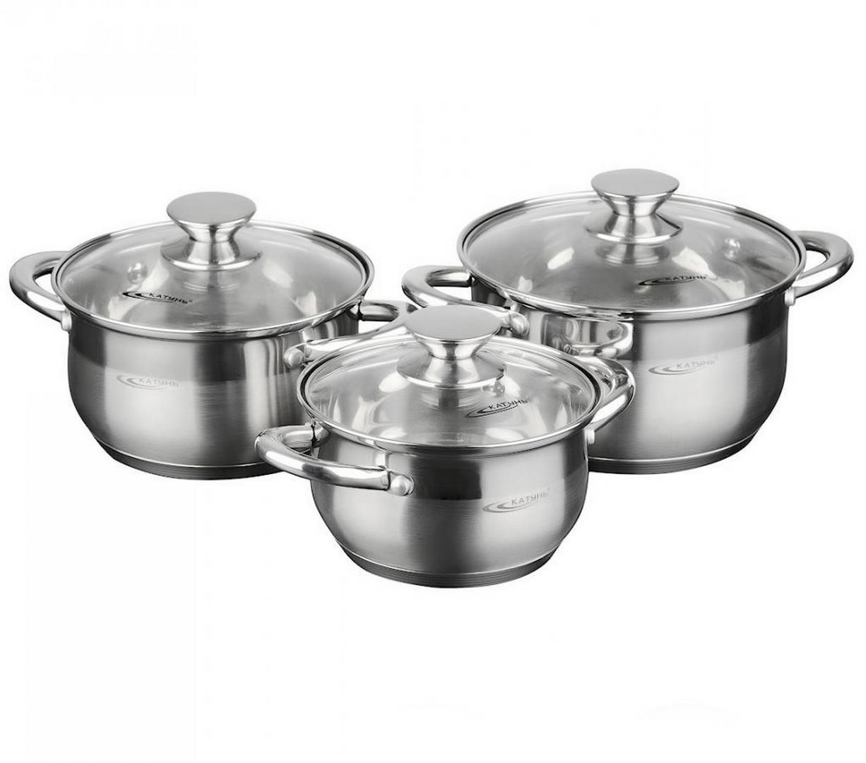 7л, 6. 4 пр. Набор кастрюль attribute royal 6 предметов. 4 пр. 1 1 3 посуда.