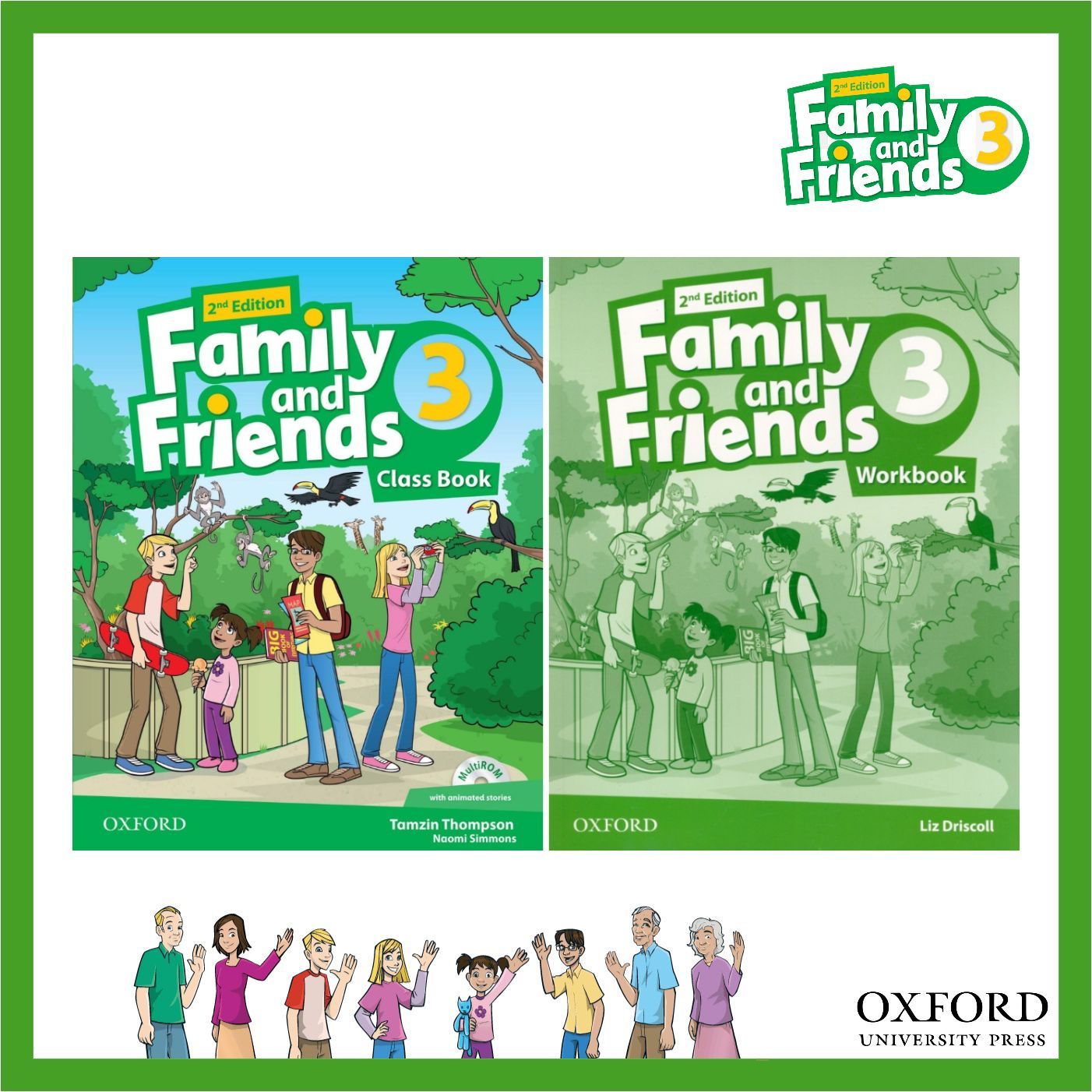 Комплект курса английского языка Family and Friends 3: Class Book + Workbook + CD. Second Edition
