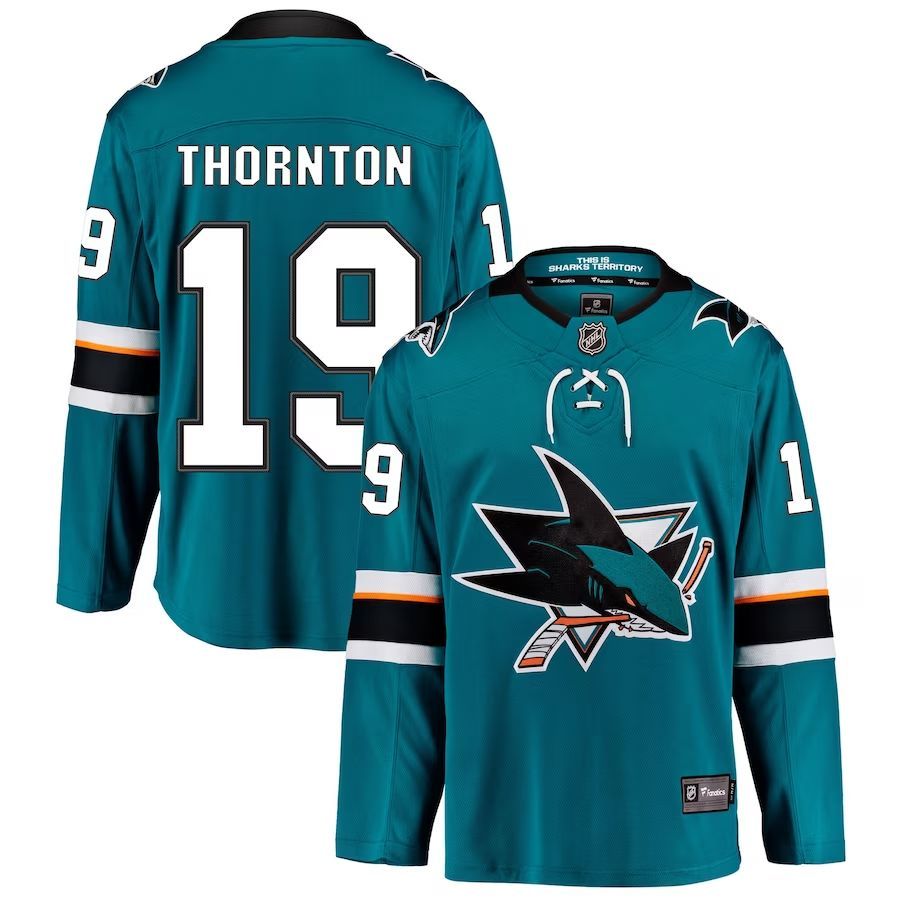 NHL San Jose Sharks Joe Thornton #19 Premier Jersey, Medium