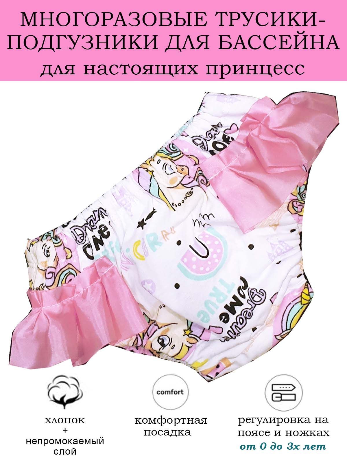 Многоразовые трусики-подгузники для плавания р.М