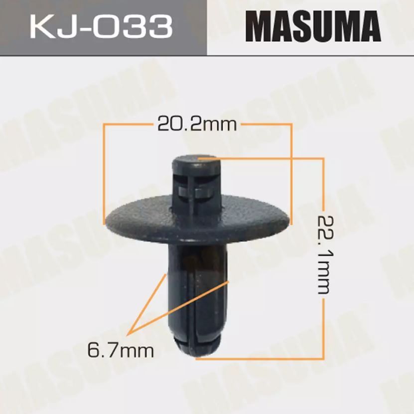 КлипсакрепежнаяMasumaКОМПЛЕКТ10ШТУК!!(SUZUKI,TOYOTA)KJ-033