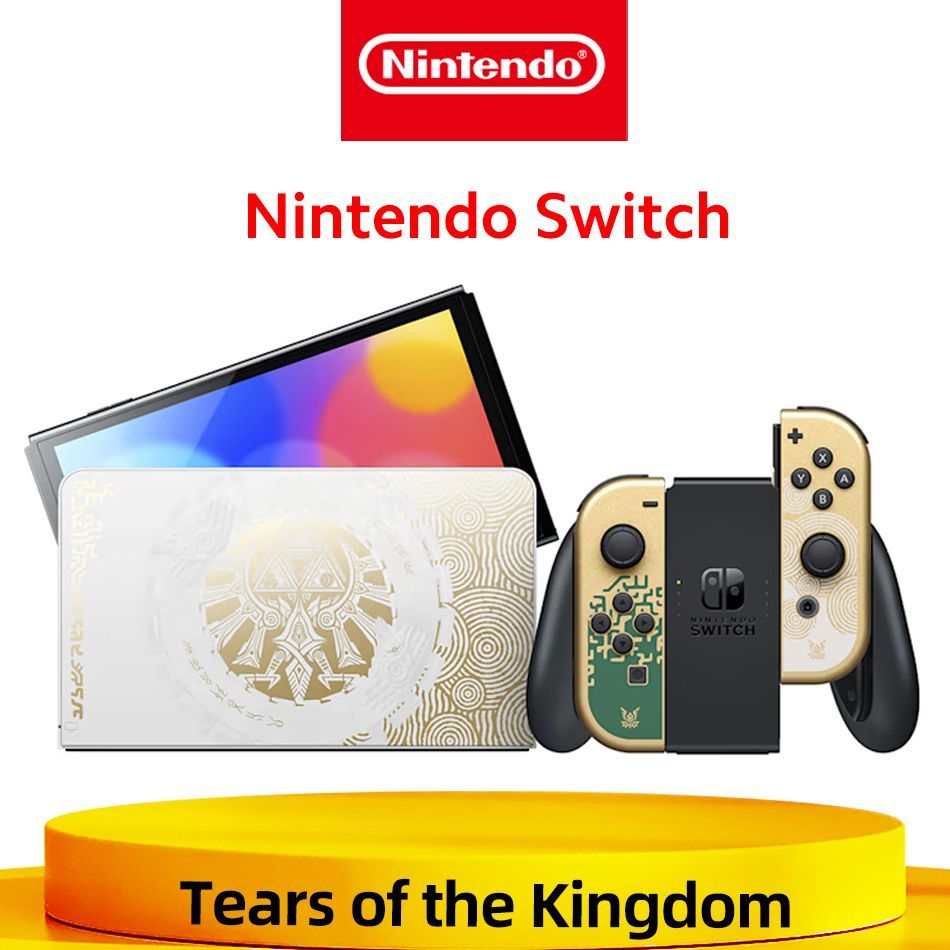 Игровая приставка Nintendo Switch OLED 64 GB Zelda: Tears of the Kingdom  Edition - купить с доставкой по выгодным ценам в интернет-магазине OZON  (1187757075)