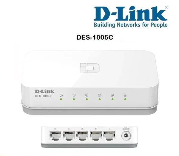 D-LinkКоммутаторDES-1005C,белый