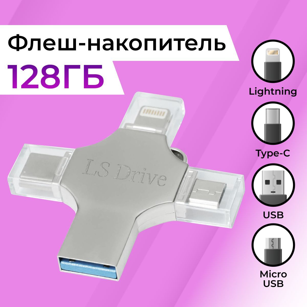 USB-флеш-накопитель ACHILLES NO WEAK ZONES USB Flash Drive_ACH 128 ГБ -  купить по выгодной цене в интернет-магазине OZON (1209047861)