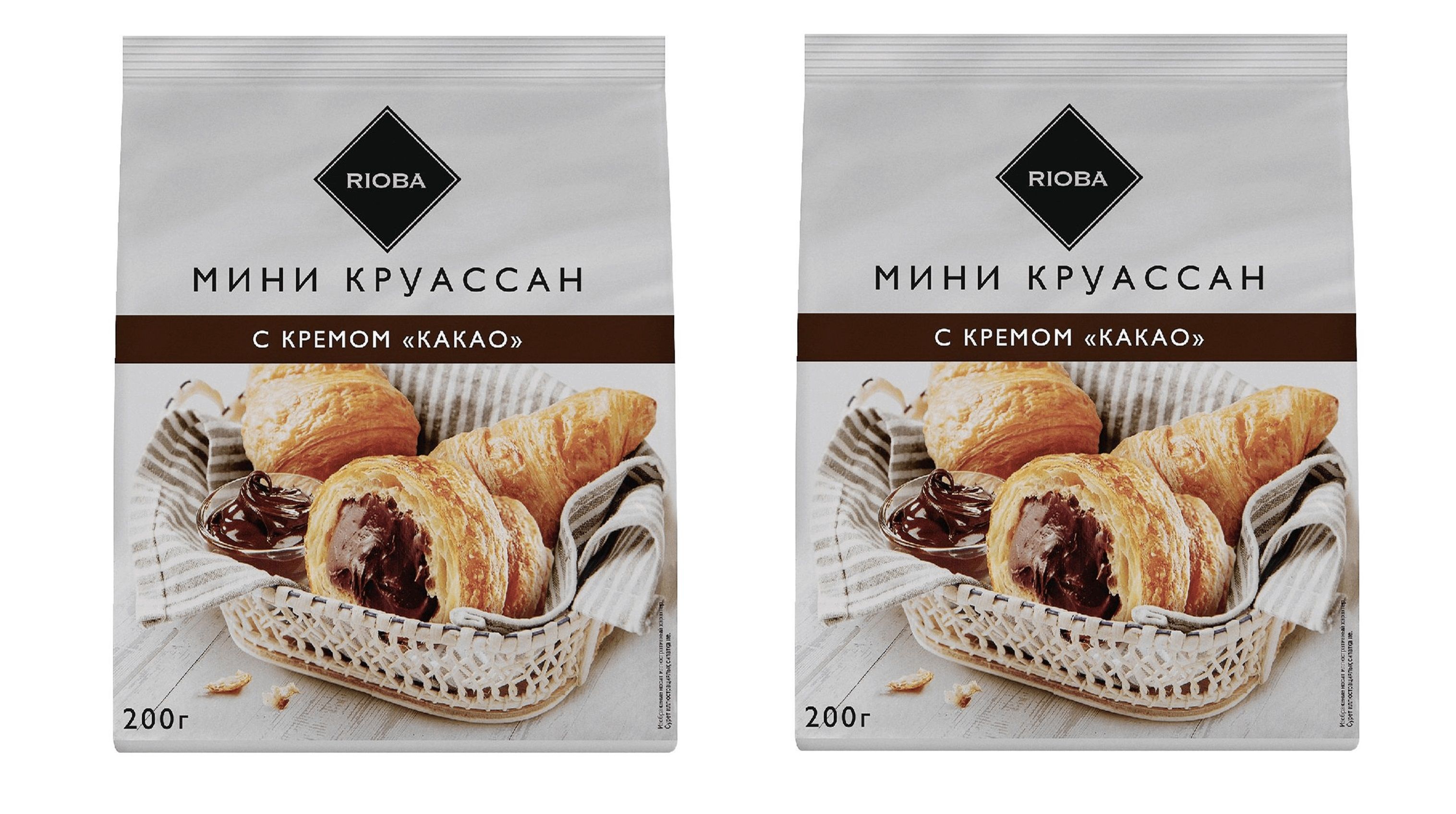 RIOBA Круассаны мини с какао, 2 уп по 200г - купить с доставкой по выгодным  ценам в интернет-магазине OZON (1215218846)