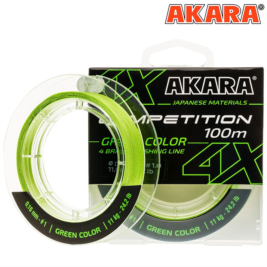 Шнур Akara Competition Green 100 м 0,14