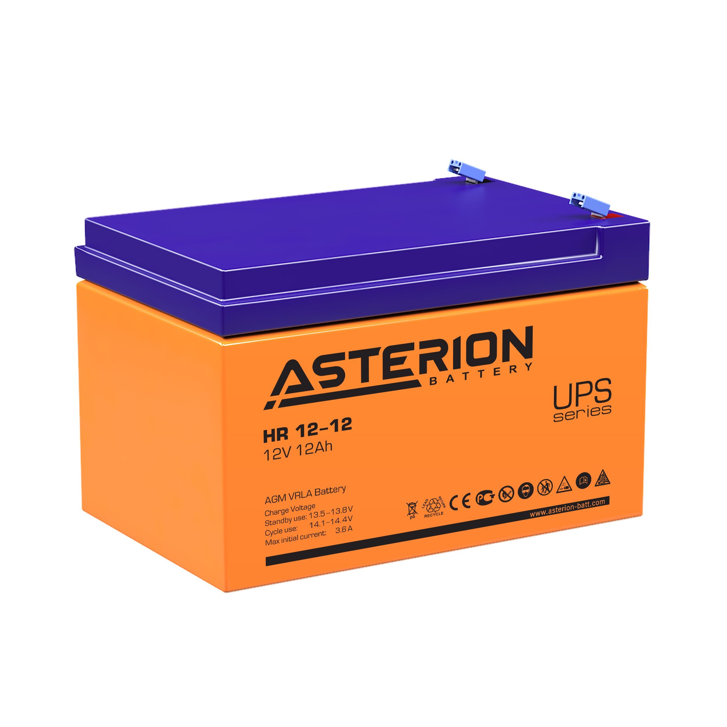 Аккумуляторная батарея ASTERION HR 12-12 (12V, 12Ah) AGM VRLA