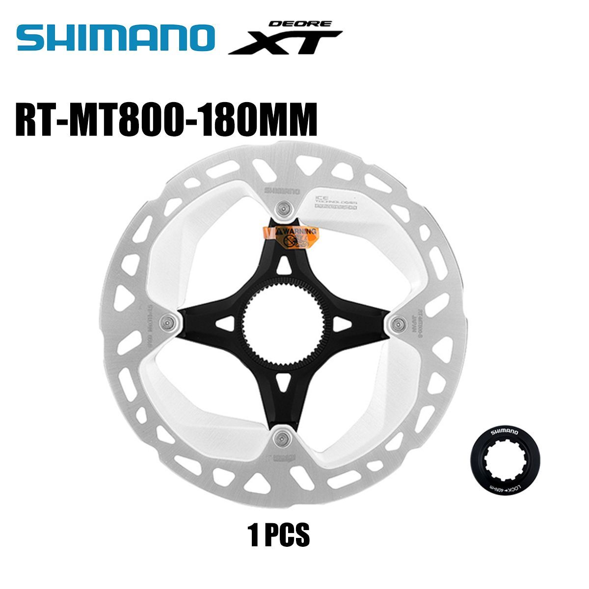 SHIMANOXTRTMT800Велосипедныйтормознойдисксосреднимзамком180мм(1шт.)