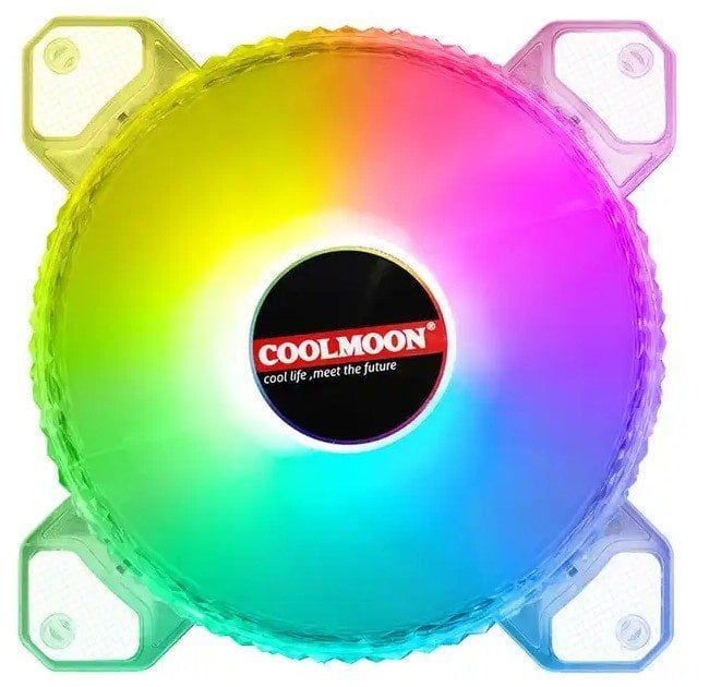 ВентиляторCoolmoonCM-D1-ARGBwhite120x120x25mm,PWM+5VARGB