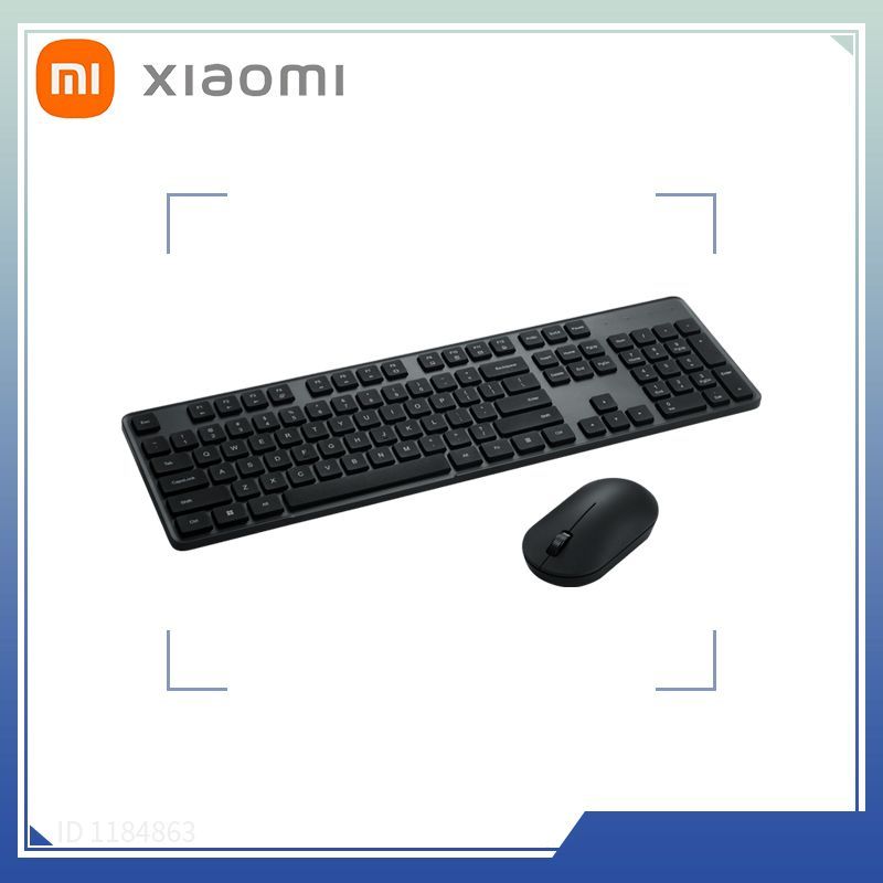 XiaomiКомплектмышь+клавиатурабеспроводнаяWXJS02YM,Английскаяраскладка,черный
