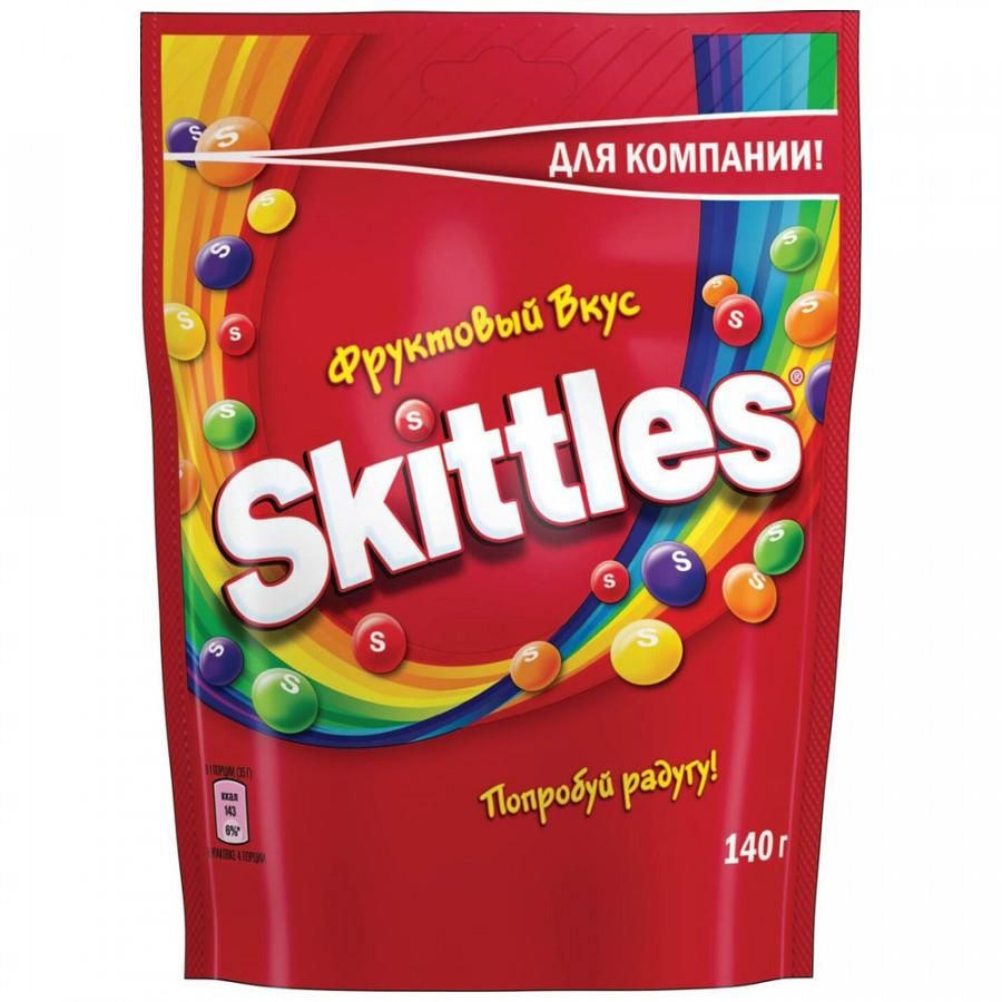 Драже Skittles Фруктовый вкус, 140г.