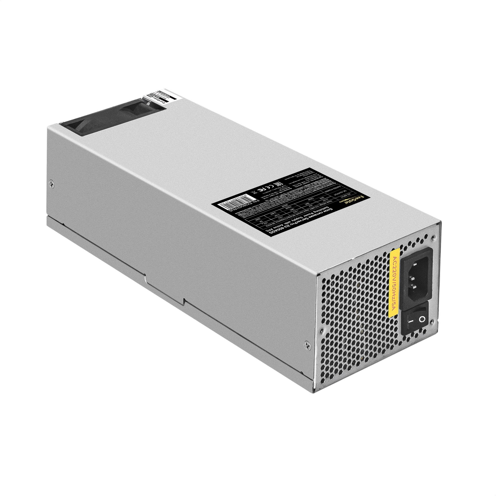 СерверныйБП800WExeGateServerPRO-2U-800ADS(2U,APFC,КПД87%(80PLUSSilver),6cmballbearingfan)